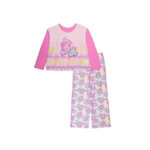 Wewearcute Little Girl's T-shirt and Pajama 2 Piece Set Pink Size 6